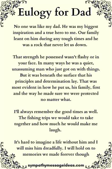 Funeral Speech For Dad